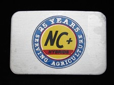 OG01134 VINTAGE 1970s  NC HYBRIDS 25 YEARS SERVING AGRICULTURE  BELT BUCKLE