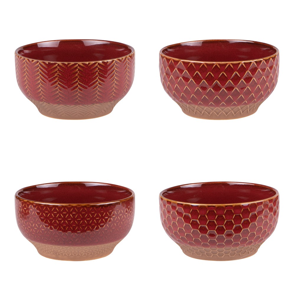 Table Passion Rouge Coffret De 4 Coupelles Jaspe 12 Cm - Image 2