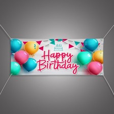 HAPPY BIRTHDAY Banner 13oz Vinyl  Ready-Made Indoor Outdoor Business Sign