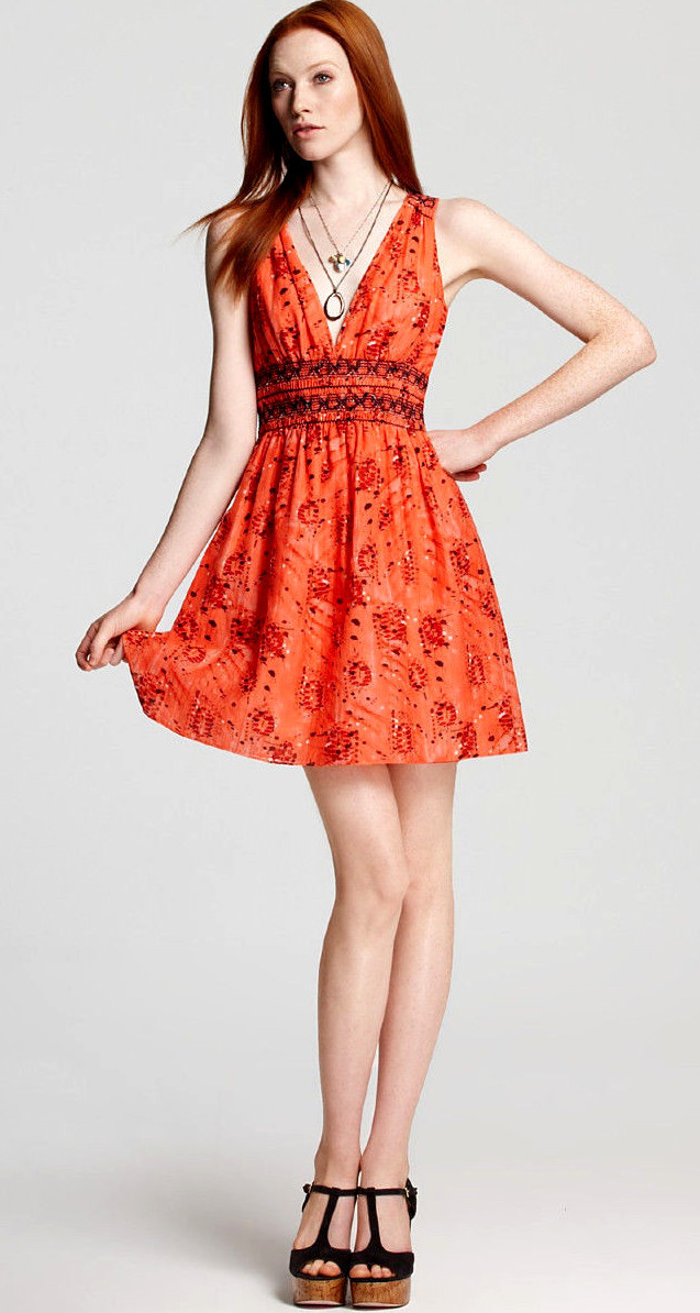 theory orange dress THEORY Orange Sleeveless Sheath Dress SZ P NEW