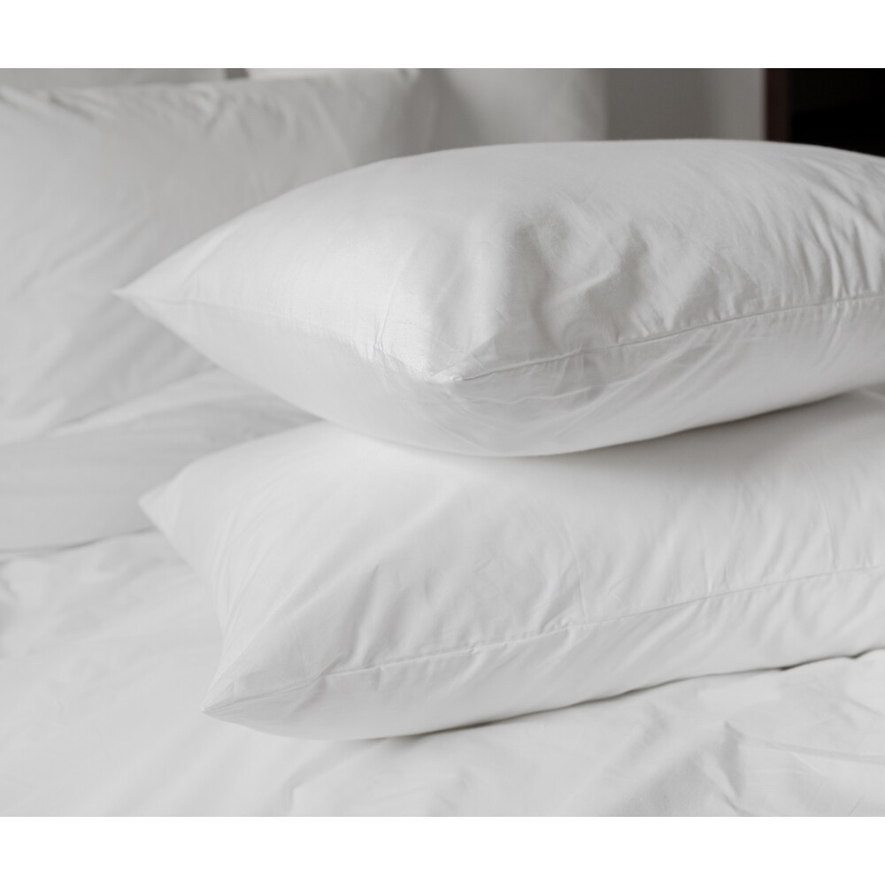 Oreiller blanc anti-acariens 45x70 ferme en lot de 2 pour lit adulte