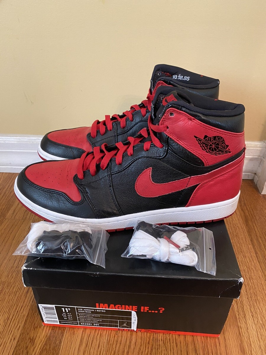 Air Jordan 1 High Retro Banned 2011 sz11.5 432001 001 Doernbecher