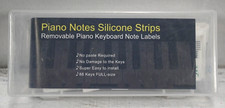 Rainbow Piano Notes Silicone Strips Removable Keyboard Note Labels NEW