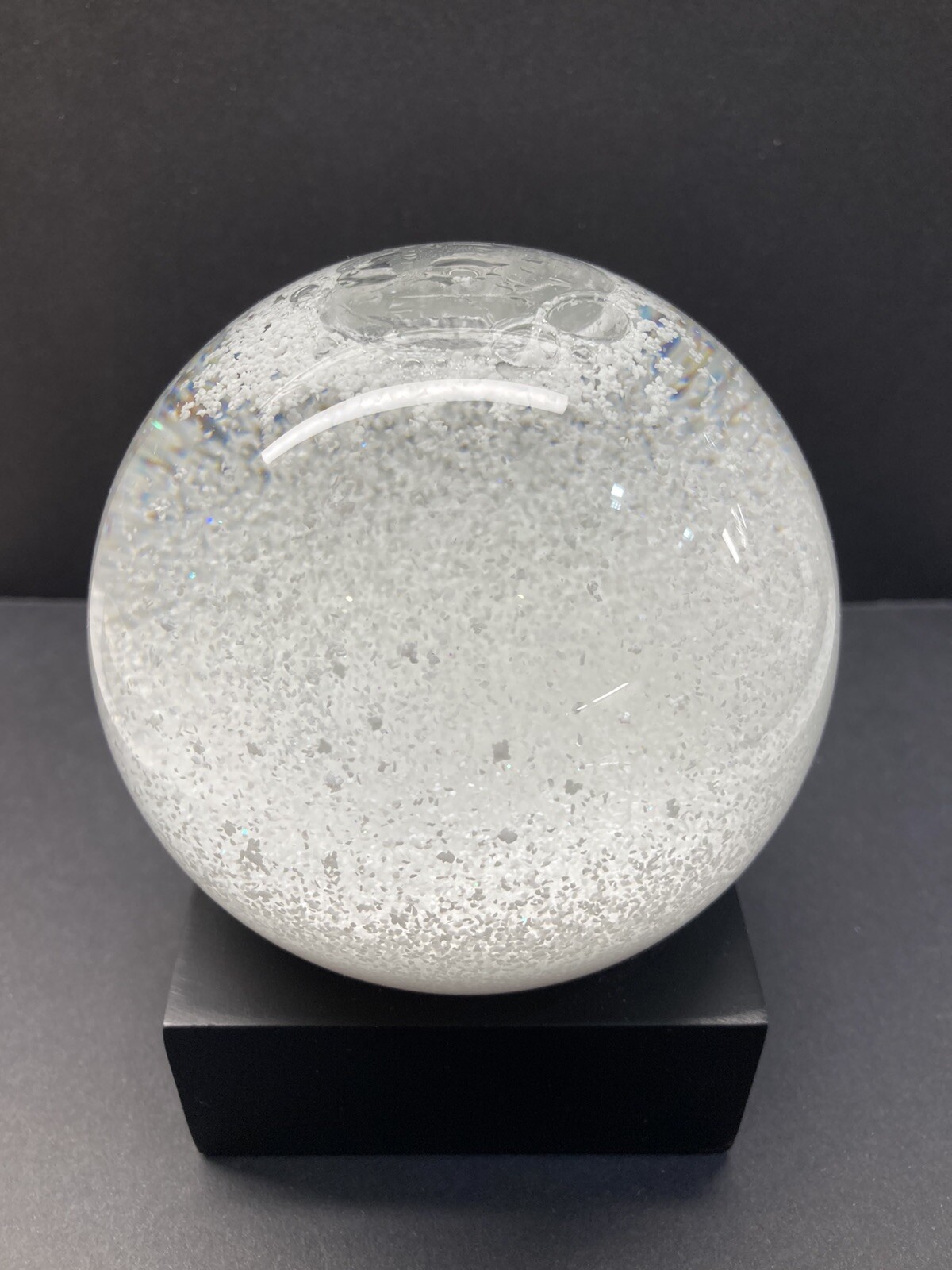 Snow Globe by CoolSnowGlobes “Snowball All Snow” All Year Snowstorm  Black Base