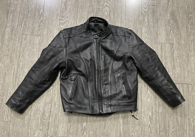 Blouson Moto Homme River Road Taille 44 En Cuir De Vachette Noir - Occasion Très Bon état