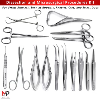 Veterinary Surgical Kit – Micro Instruments for Cats, Dogs, Rabbits ...