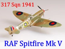 Easy Model 1/72 RAF Spitfire Mk V 317th Sqn 1941 Plastic Fighter Model  #37213