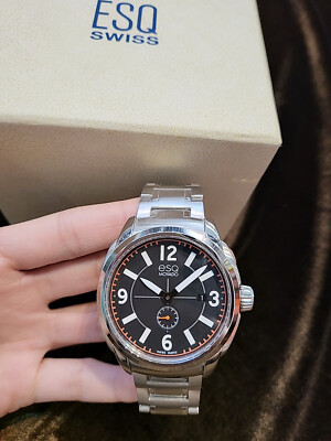 ESQ Movado Excel 07301407 Black Dial Stainless Steel Men's Watch