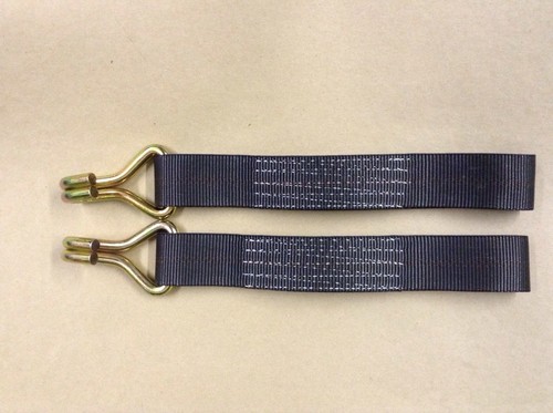 2-USA Ratchet Strap Replacement Ends WH Fixed End Truck & Trailer Tie Down BK - 第 1/4 張圖片