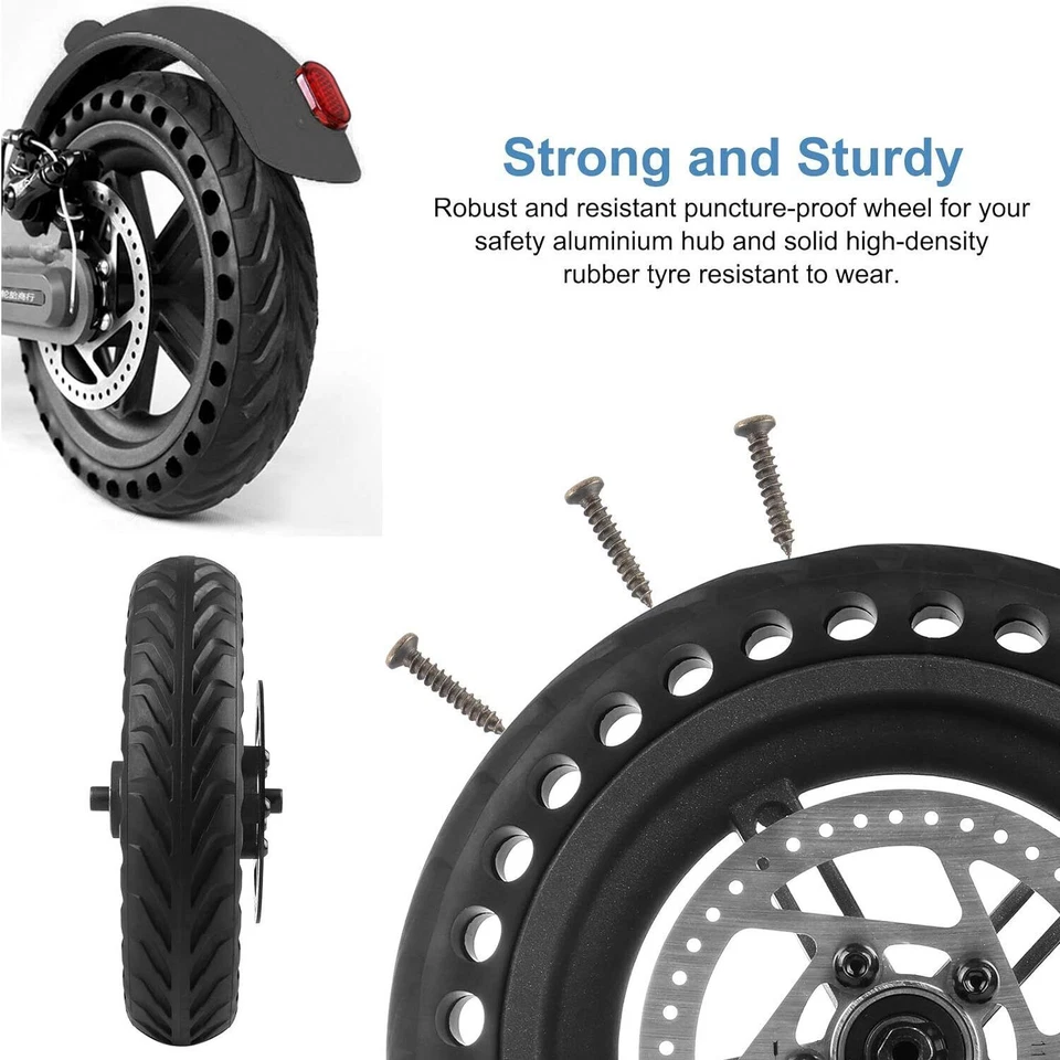 E-Scooter Hinterrad Vollgummi Reifen mit Felge 8,5 Zoll 22cm Für Xiaomi Mi M365 - Bild 4 von 4