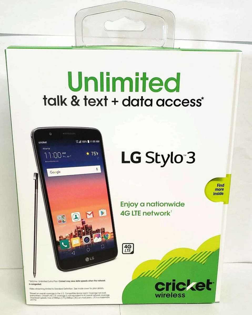 Cricket Wireless - LG Stylo 3 With 16GB Memory Prepaid Cell Phone.