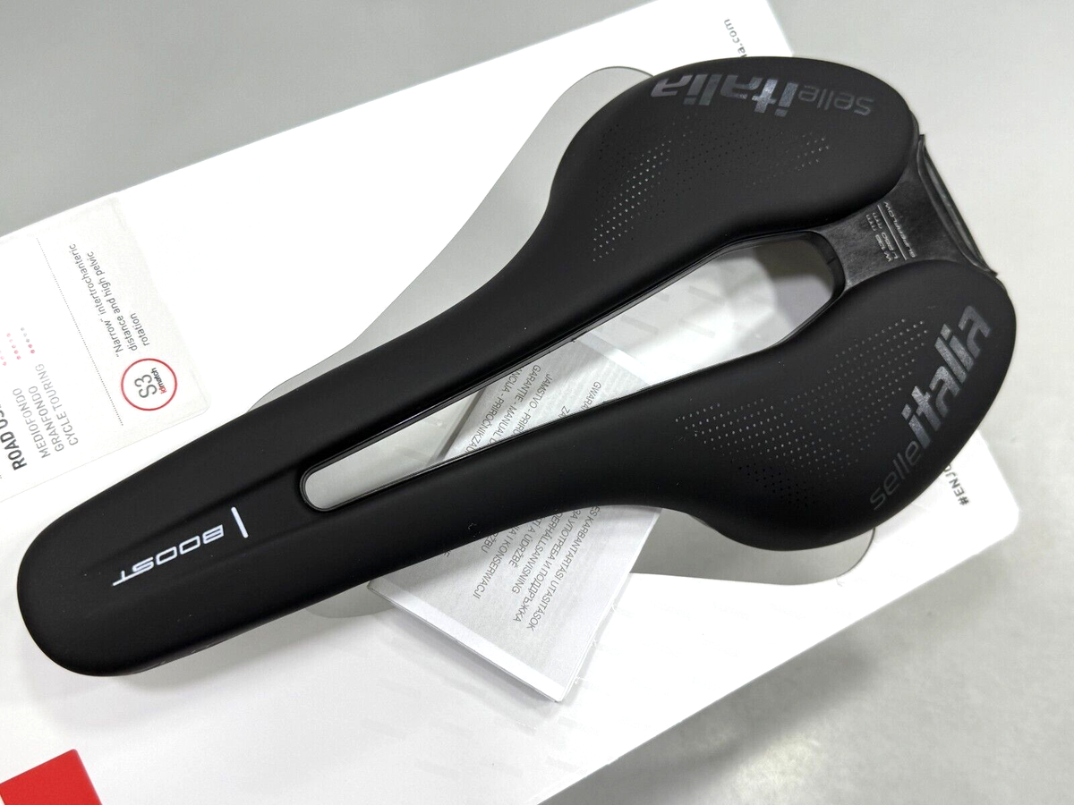 Selle Italia Flite Boost TM Superflow - Selle Plate Avec Découpe Centrale, Rails Manganèse, Housse Soft-Tek, 248 Mm