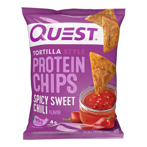 Quest Nutrition Spicy Sweet Chili Tortilla Chip, 19G Protein, 4G Net Carb, Low C - Picture 7 of 12