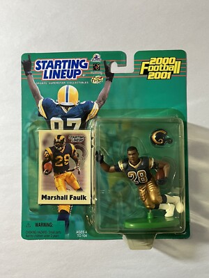 MARSHALL FAULK St. Louis Rams NFL Starting Lineup Figure NEW 2000 2001 Hasbro