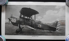 1933 "CURTISS-WRIGHT FALCON BOMBER" AIRPLANE PRINT 19"X10" THOMPSONS WAUKESHA WI
