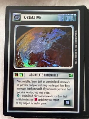 Star Trek CCG 1E Reflections ASSIMILATE HOMEWORLD FOIL Card NEVER PLAYED