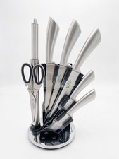 Ceppo Coltelli Blumenthal Bavaria 8 Pezzi In Acciaio Con Ceppo Girevole