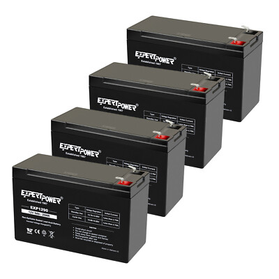 EXPERT POWER 4 PACK - 12V  9Ah Batteries for RAZOR Scooter ES300 E200 E300