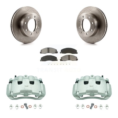Front Brake Caliper Rotor  Semi-Metallic Pad Kit For Ram 1500 With 8 Lug Wh