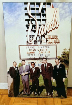 The Rat Pack Live At The Sands Mounted Poster Wall Art 23.5 x 35.5 x 1.7 inches