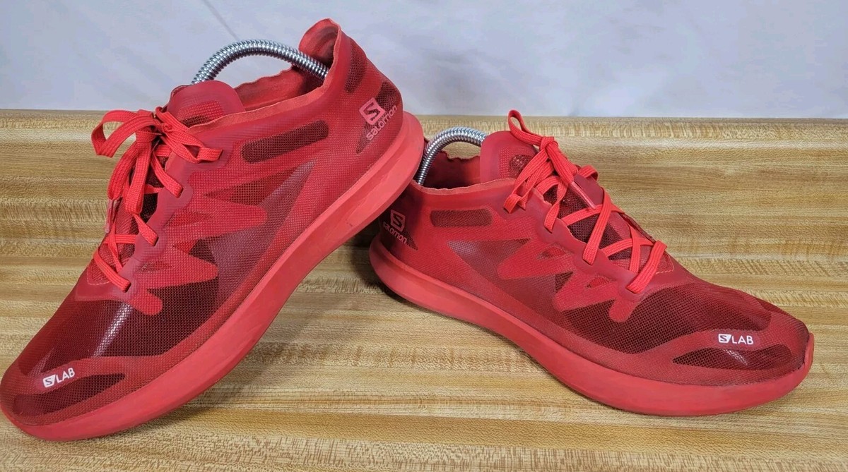 Salomon S/LAB Phantasm UN Red Sheer Mesh Trail Running Shoes Size