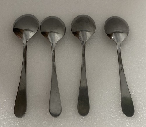 Set Of 4 Rogers FLORAL MIST Korea Stainless Silverware Spoon 7" Inch - Picture 4 of 5