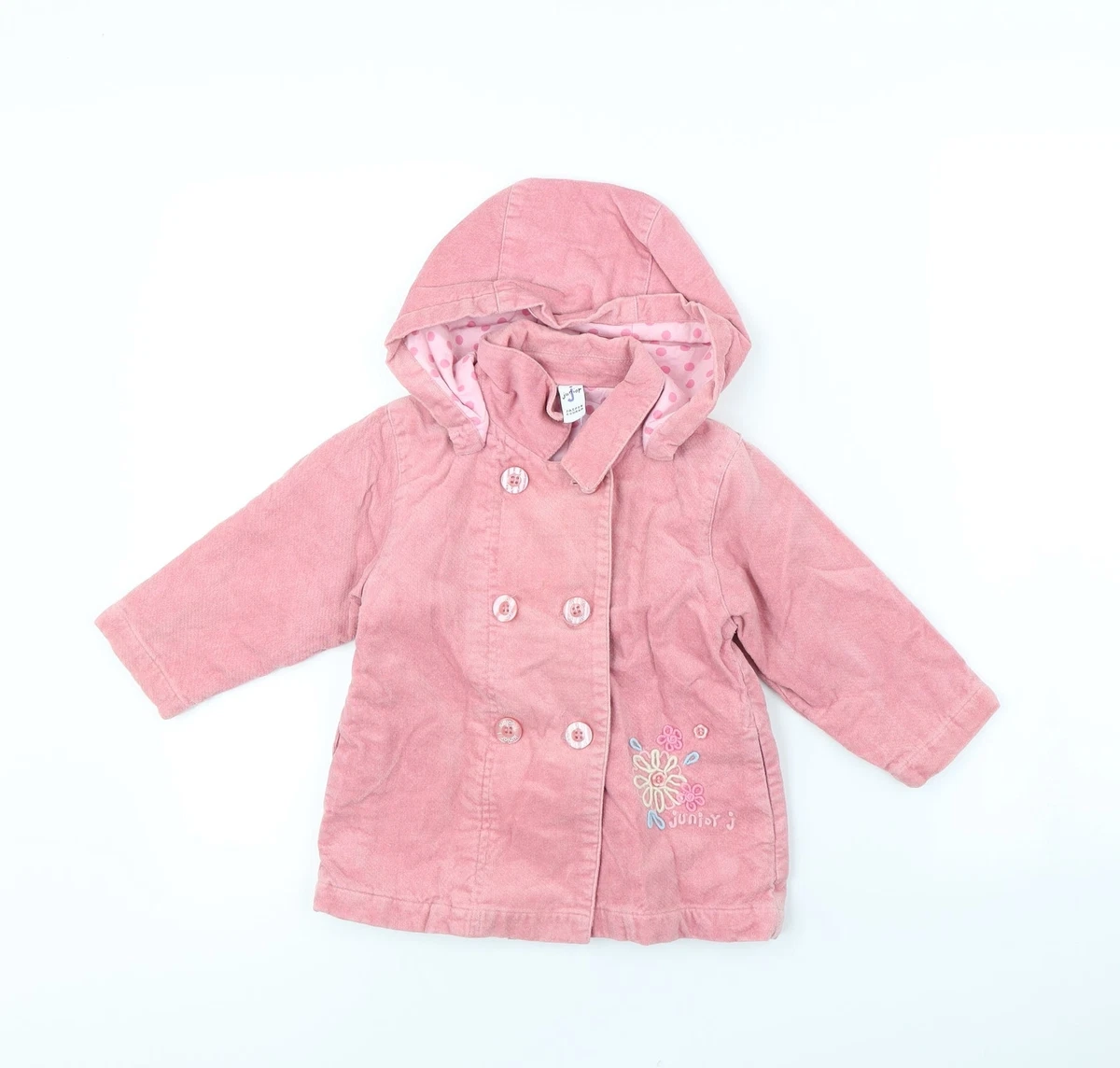 Jasper Conran Girls Pink Jacket Coat Size 12 Months Button