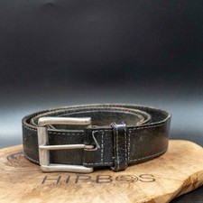 Vintage Mens Belt Leather Jeans Belt Black Size 38