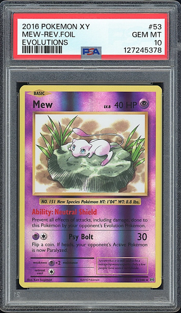 Pokémon Mew Pokémon TCG XY Individual Collectible Card Game Cards
