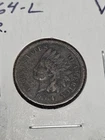 1864 L Indian Head Cent- With L, VF Details, L Visible