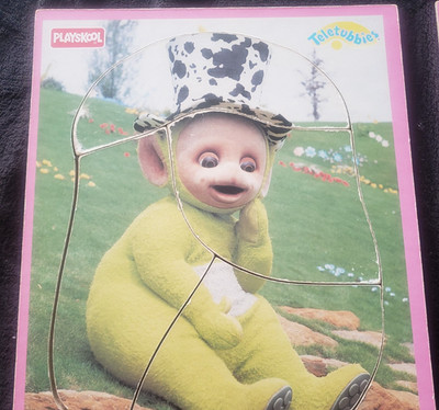 HTF Vintage 1998 Playskool Teletubbies Dipsy & Hat 4 Pc Preschool Tray Puzzle