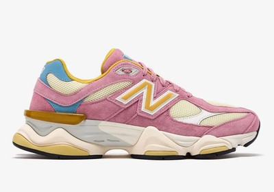 New Balance 9060 Pink Taffy Yellow White Sneakers U9060LDB Men's Sizes NEW
