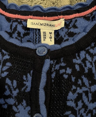 Cardigan Isaac Mizrahi Dentelle Noir Taille L - Manches 3/4, Neuf Sans étiquettes