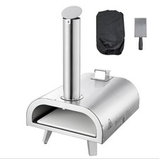 12” Outdoor Pizza Oven Portable Wood Fired Pizza Maker Chimney Pizza Peel