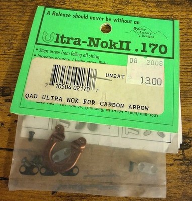 Quality Archery Designs Ultra-NokII .170 Fits Easton A/C/C ''G'' Ser. Arrow Nocks