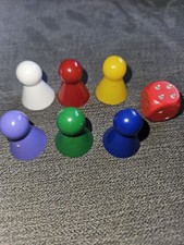 Cluedo 1980 Edition 6 Playing Pieces and 1 Dice Spares Only Replacements ONLY