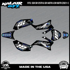 Graphics Kit for SSR SR125TR SR140TR SR160TR (2021+) Rebel - BLUE