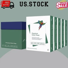 Premium Color 28 lb Copy Paper 8.5x11, 5 Reams (2,500 Sheets), White