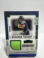 2022 Contenders Dwayne Eskridge  Rookie Ticket Jersey Variation