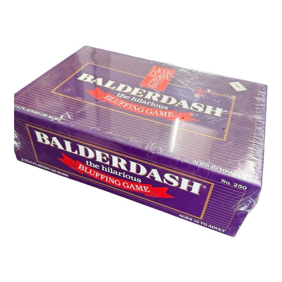 Juego de mesa Balderdash The Hilarious Bluffing 1984 de colección sellado de fábrica nuevo Foto 3 de 4