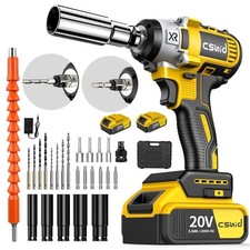 20v Brushless 12 Cordless Impact Wrench Set 280 Ft-lbs 2x 3.0ah Batteries