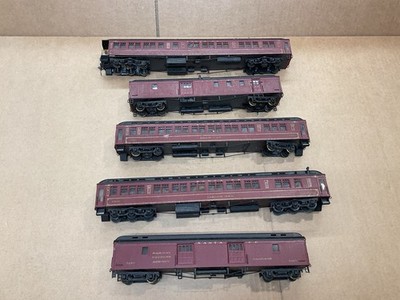 UNITED SCALE MODELS HO SCALE PERSONENWAGEN 5 WAGEN SET SANTE FE HOLZ OBSERVATION