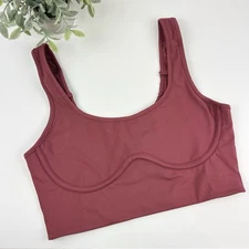 Jenni by Jennifer Moore Corset Bra Crop Top Sports Bra Sunsweet Plum Size 1X