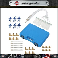 6 Cylinder Diesel Injector Flow Meter Kit Common Rail Adaptor Fuel Tester Tools