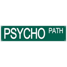 Psycho Path Funny Street Sign Retro Funny Wall Decor Metal Tin Signs Fall Sea...