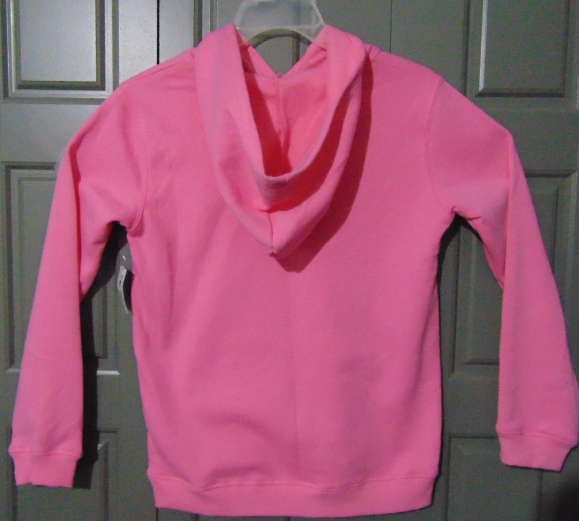Girls Size 14 Pink Hoodie with Embossed HEART And Pockets by Extremely Me NEW