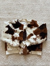Cow Print Sherpa Jacket- Womens M
