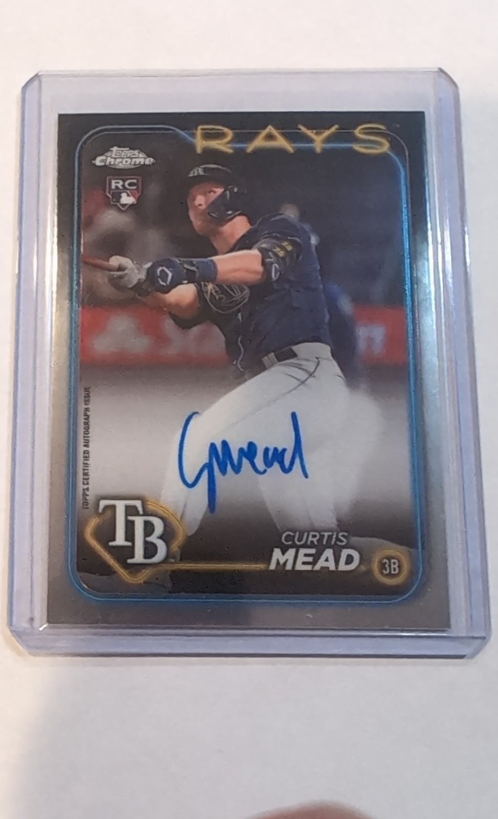 2024 Topps Chrome Update Series - Autographs Curtis Mead #AC-CME (AU, RC)