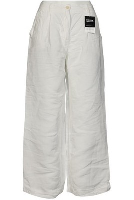 Massimo Dutti Stoffhose Damen Hose Pants Chino Gr. 38 Leinen Weiß #yu22yxs