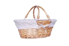 Wicker Basket Gift Baskets Empty Oval Willow Woven Picnic Basket Cheap Easter...